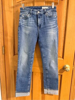 Ag Adriano Goldschmied Light-Medium Blue Straight Leg Jeans